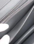 Pre-Loved Classic Box Shoulder Bag Leather Medium with Silver Hardware, Gray