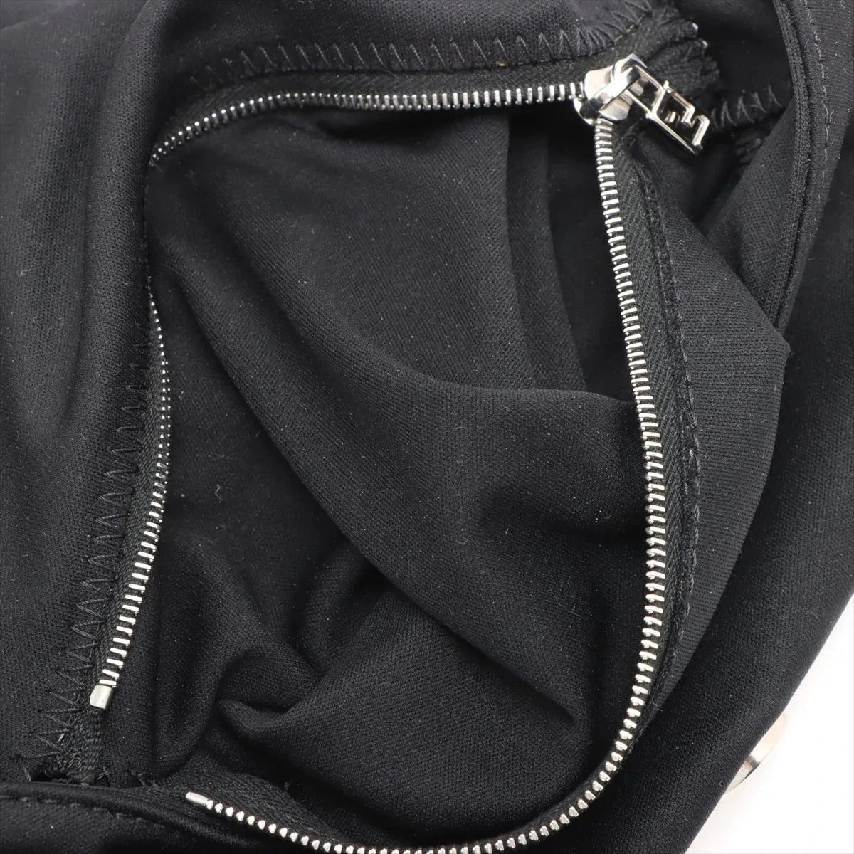 Pre-Loved Mamma Baguette Shoulder Bag Plain Canvas with Silver Hardware, Black