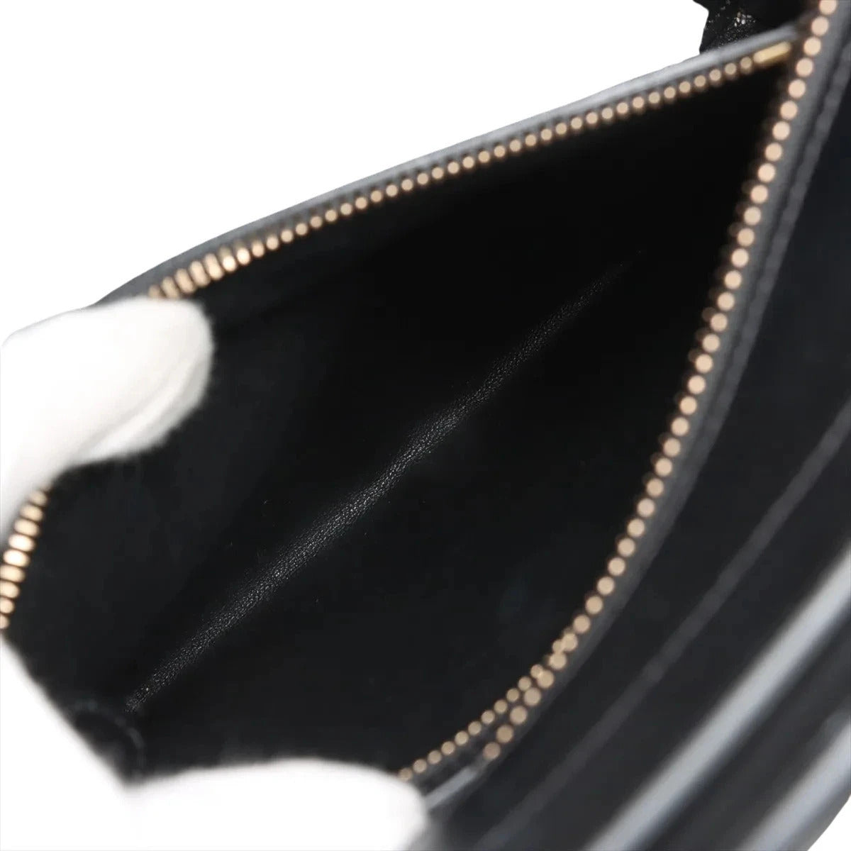Pre-Loved Luggage Tote Leather Mini with Gold Hardware, Black and White