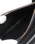 Pre-Loved Luggage Tote Leather Mini with Gold Hardware, Black and White