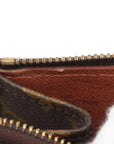 Pre-Loved Poche Documents Clutch Monogram Coated Canvas with Gold Hardware, Brown