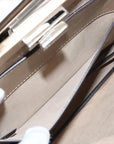 Pre-Loved Peekaboo Handbag Leather with Silver Hardware, Metallic Gold