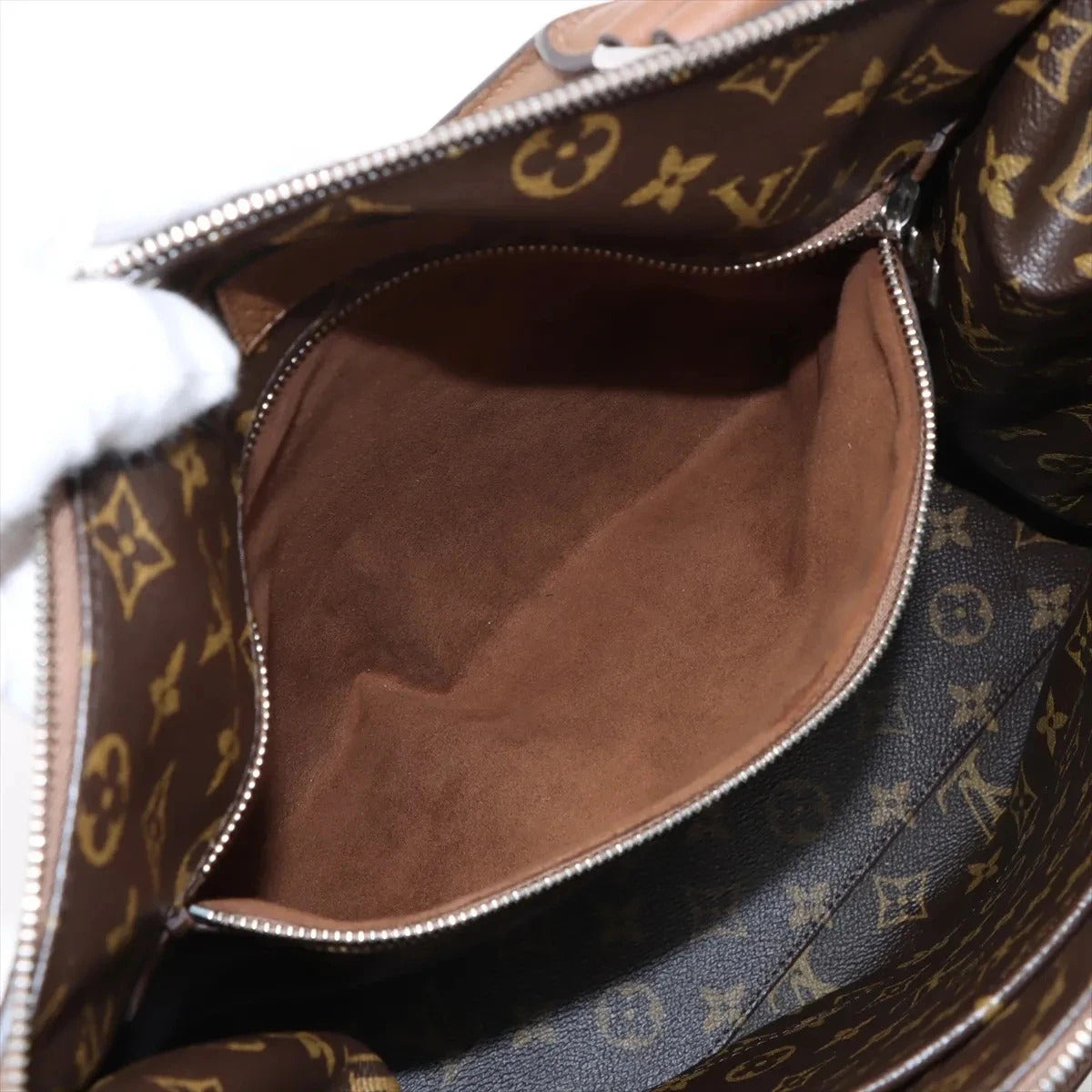 Pre-Loved Tote Tote Leather with Silver Hardware, Brown