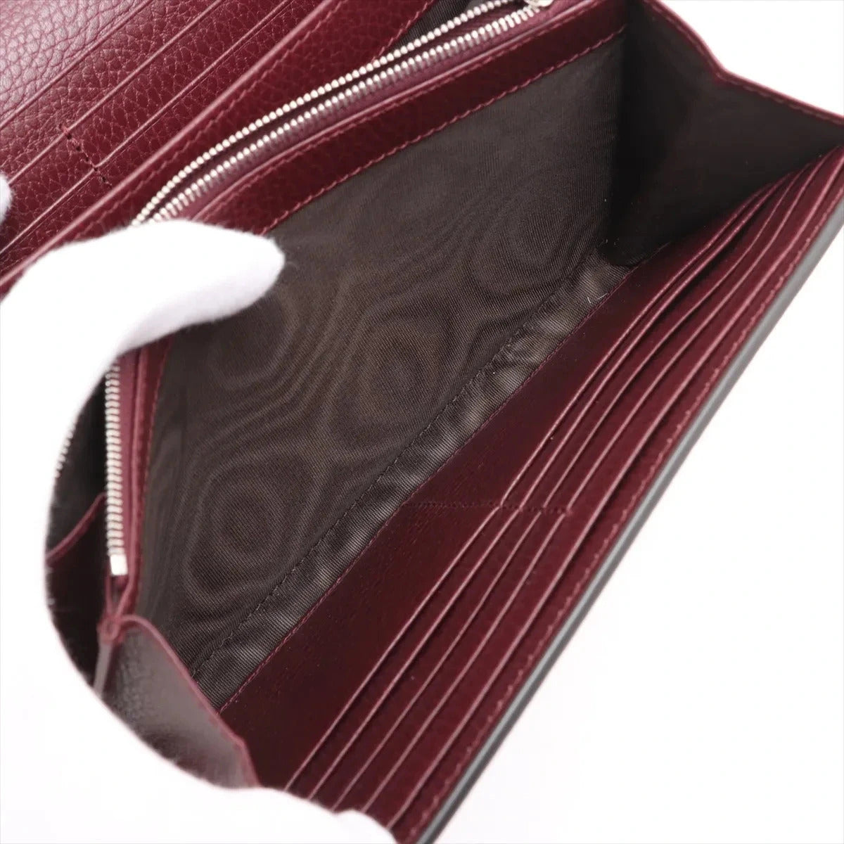Pre-Loved Dionysus Chain Wallet Crossbody Bag Leather Mini with Aged Silver Hardware, Burgundy