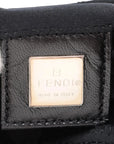 Pre-Loved Mini Mamma Baguette Shoulder Bag Canvas Plain Mini with Silver Hardware, Black