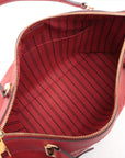 Pre-Loved Mazarine Handbag Monogram Leather MM with Gold Hardware, Red