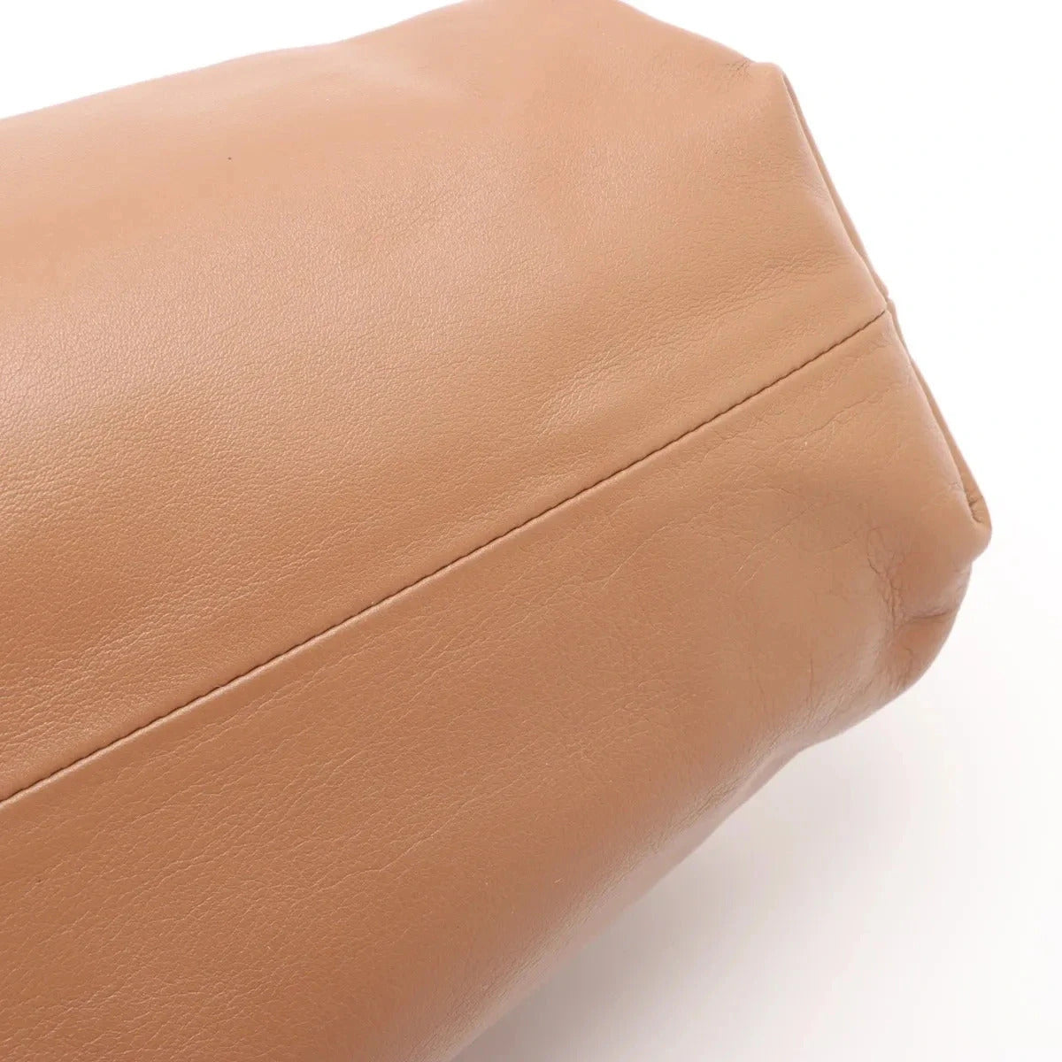 Pre-Loved The Pouch Clutch Leather with Gold Hardware, Camel