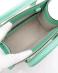 Pre-Loved Jumbo GG Mini Tote Tote Monogram Coated Canvas Mini with Gold Hardware, Beige and Green