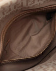 Pre-Loved Mamma Baguette Shoulder Bag Zucchino Coated Canvas with Gold Hardware, Beige