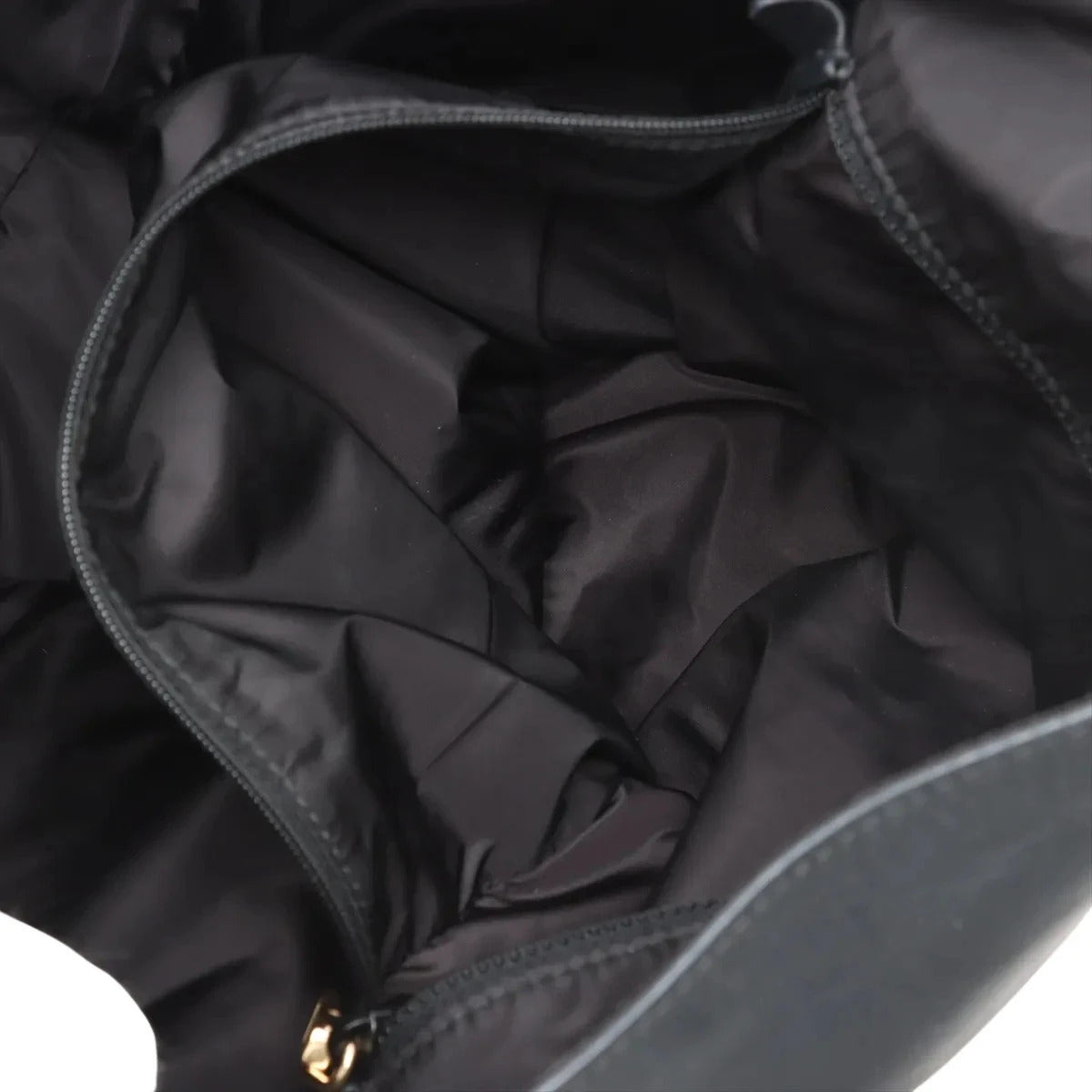 Pre-Loved Nappa Leather Hobo Shoulder Bag Leather with Gold Hardware, Black