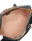 Pre-Loved Ophidia Handbag Suede Small with Gold Hardware, Black