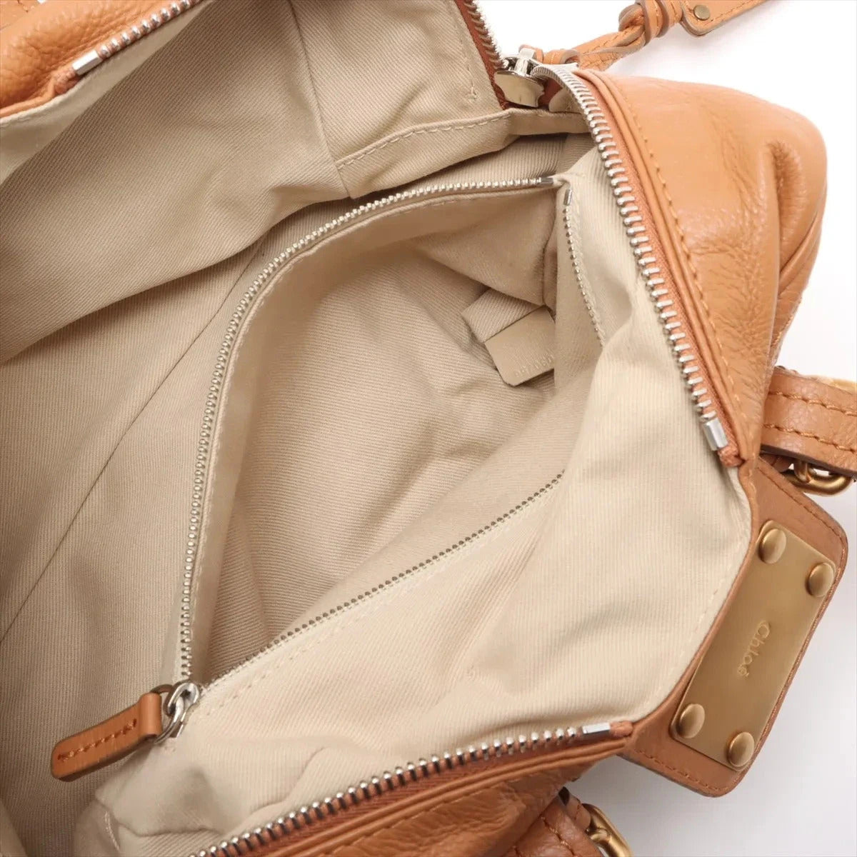 Pre-Loved Paddington Handbag Leather with Aged Gold Hardware, Tan