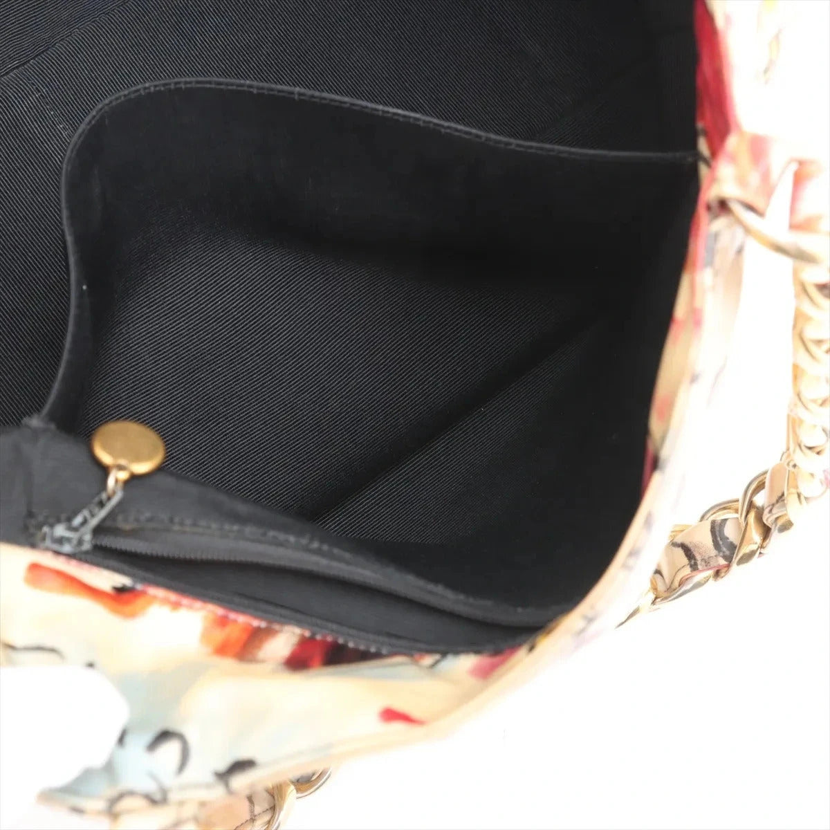 Pre-Loved Graffiti CC Tote Tote Quilted Coated Canvas with Gold Hardware, Multicolor