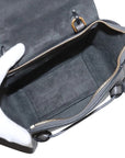 Pre-Loved Belt Bag Handbag Leather Micro with Gold Hardware, Gray