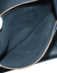 Pre-Loved Shopping Tote Leather with Gold Hardware, Black
