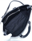 Pre-Loved Barbes East-West Shopper Tote Leather Small with Silver Hardware, Black