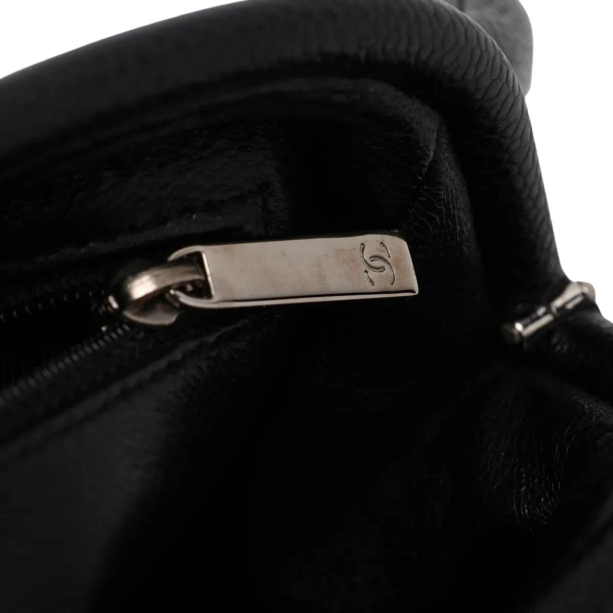 Pre-Loved Timeless Clutch Quilted Leather with Silver Hardware, Black