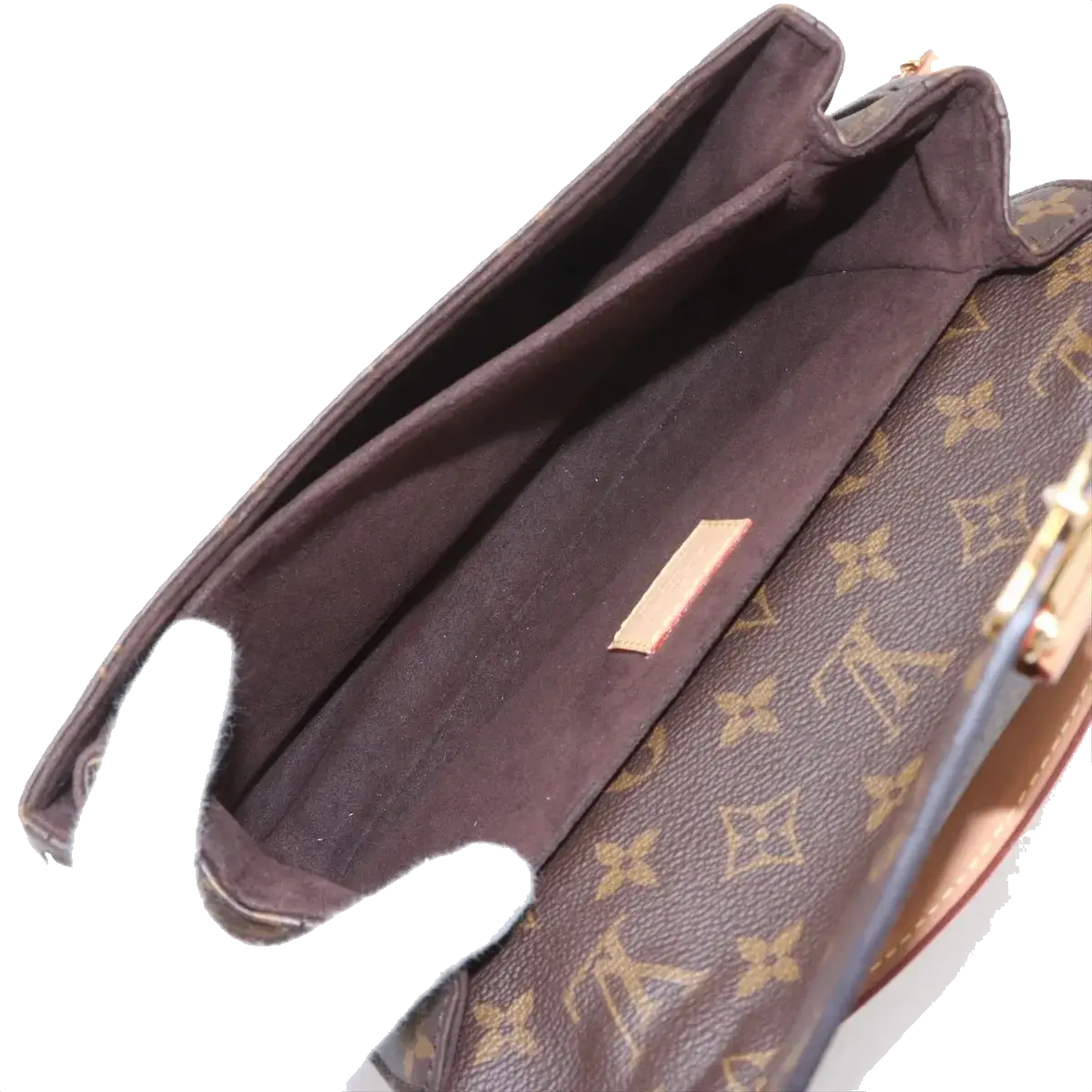 Pre-Loved Pochette Métis Crossbody Bag Monogram Coated Canvas with Gold Hardware, Brown