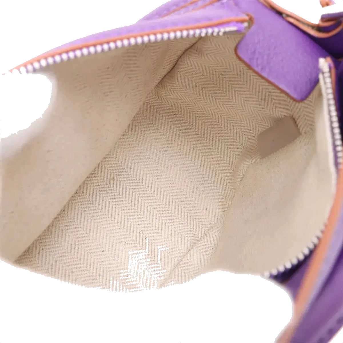 Pre-Loved Puzzle Crossbody Bag Leather Mini with Silver Hardware, Purple