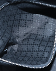 Pre-Loved Shoulder Bag Black Leather with Silver Hardware, Black