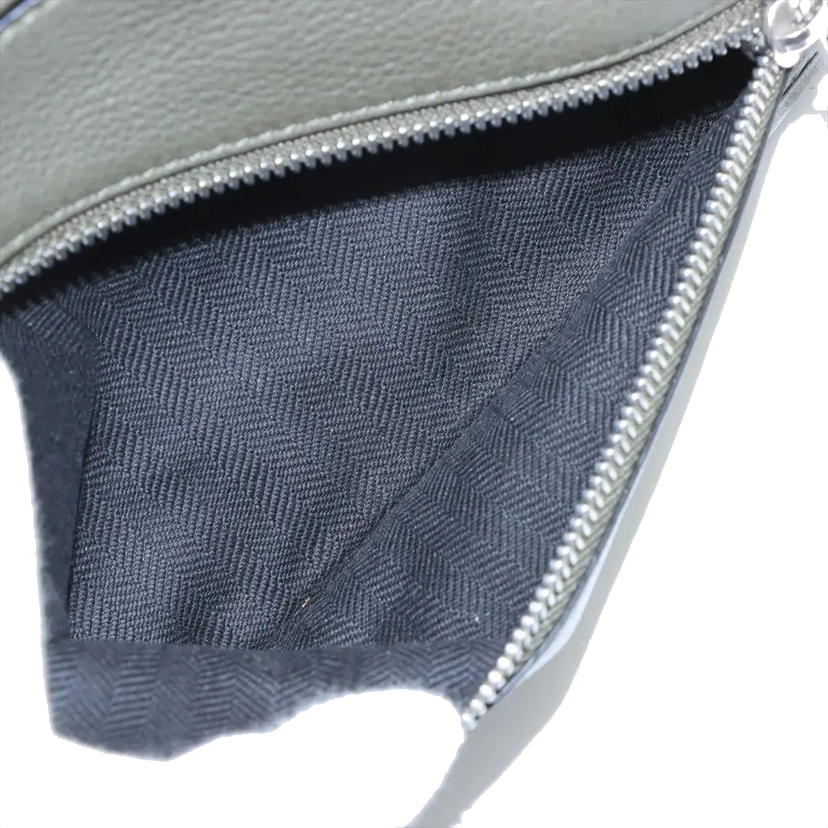 Pre-Loved Puzzle Crossbody Bag Leather Small with Silver Hardware, Khaki Green