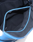 Pre-Loved Intrecciato Backpack Leather with Black Hardware, Blue