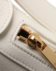 Pre-Loved Heritage Triomphe Hobo Shoulder Bag Leather with Gold Hardware, Cream