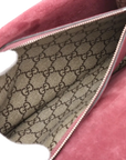Pre-Loved Dionysus Blooms Shoulder Bag Monogram Coated Canvas Small with Aged Silver Hardware, Beige Ebony with Pink Floral