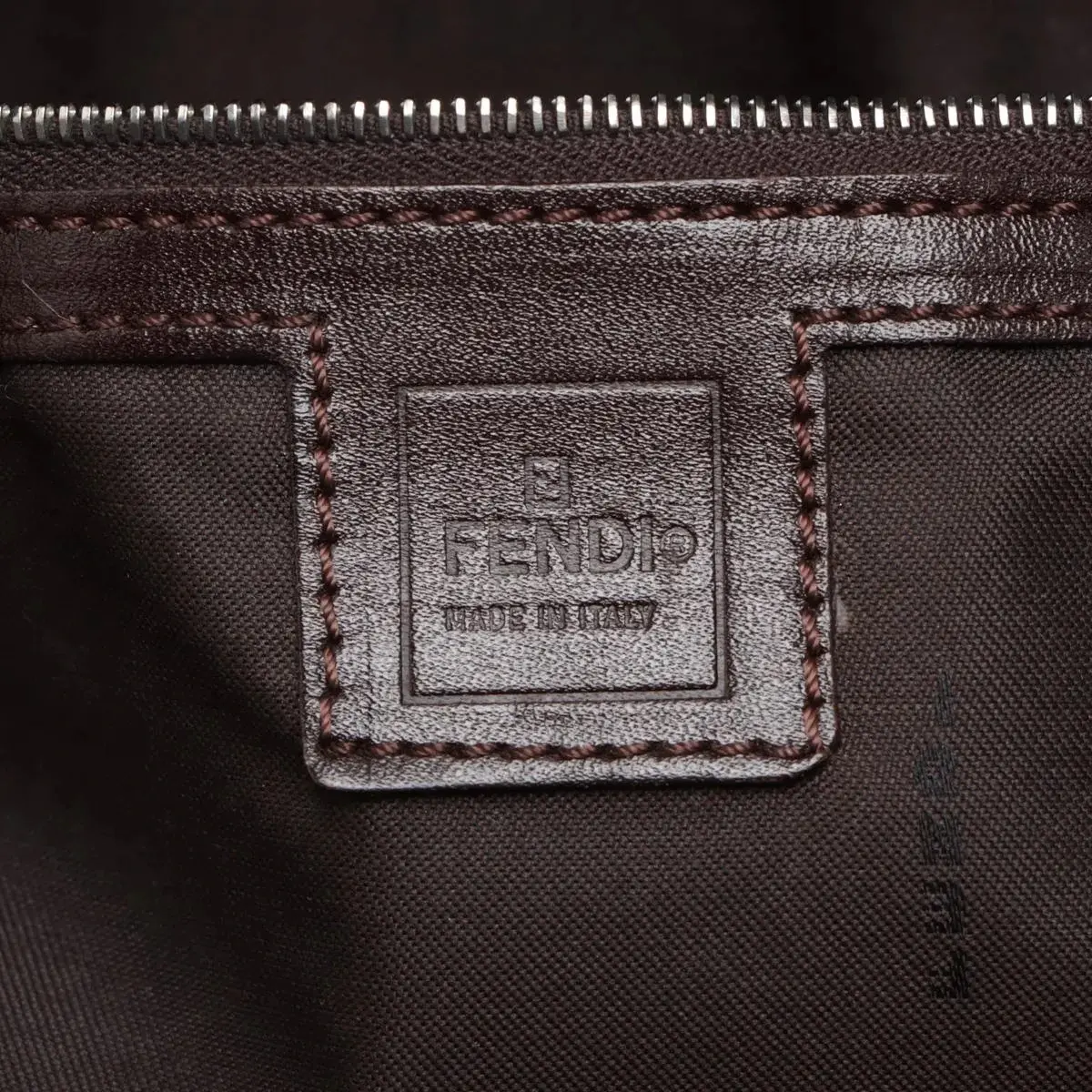 Pre-Loved Mamma Baguette Shoulder Bag Zucca Coated Canvas with Silver Hardware, Brown/Tobacco