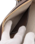 Pre-Loved Ophidia GG Mini Boston Handbag Monogram Coated Canvas Mini with Gold Hardware, Beige Ebony