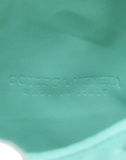 Pre-Loved Hop Handbag Intrecciato Leather Mini with Gold Hardware, Aqua Green