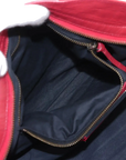 Pre-Loved City Handbag Leather with Matte Black Hardware, Red