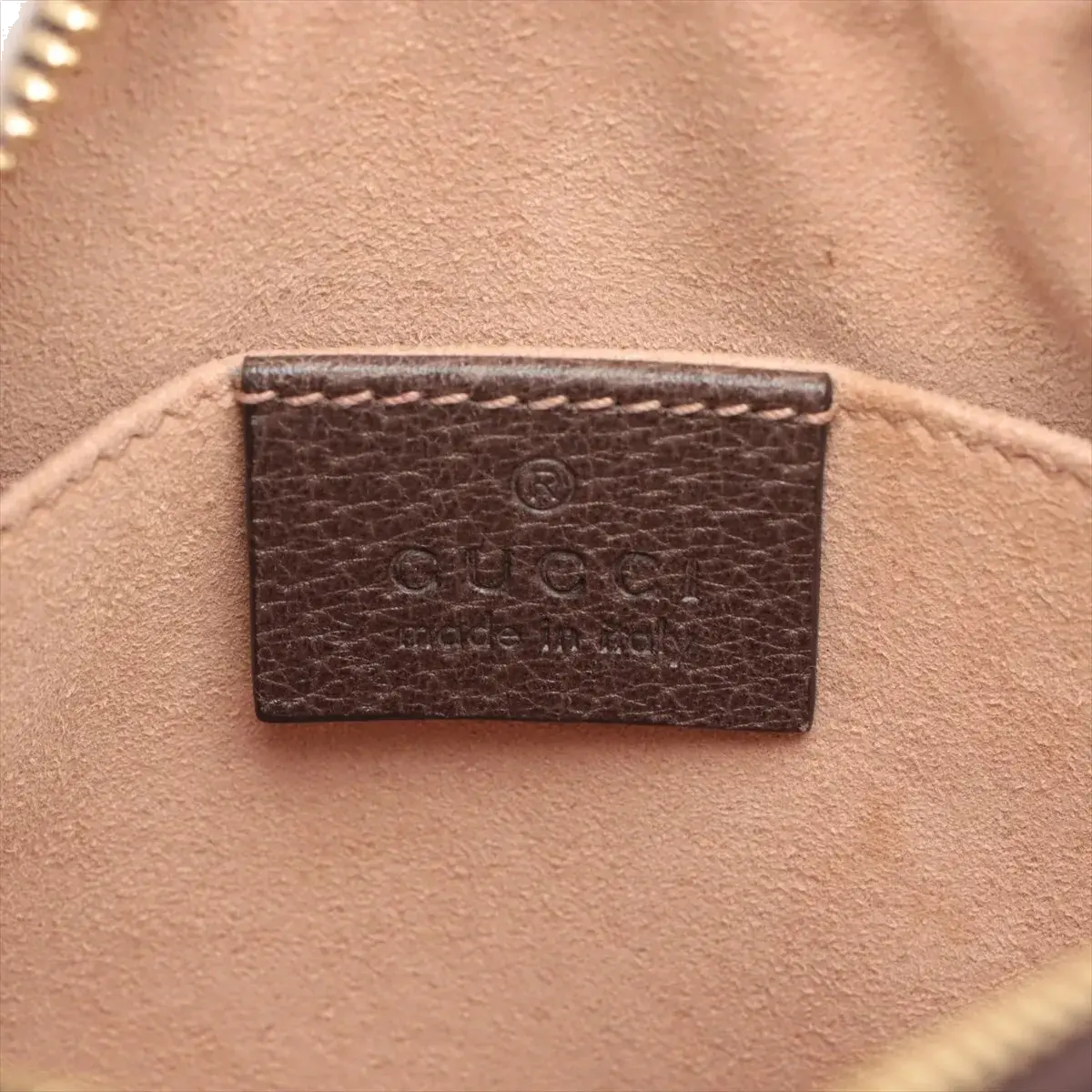 Pre-Loved Ophidia Belt Bag Monogram Coated Canvas Small with Gold Hardware, Beige Ebony
