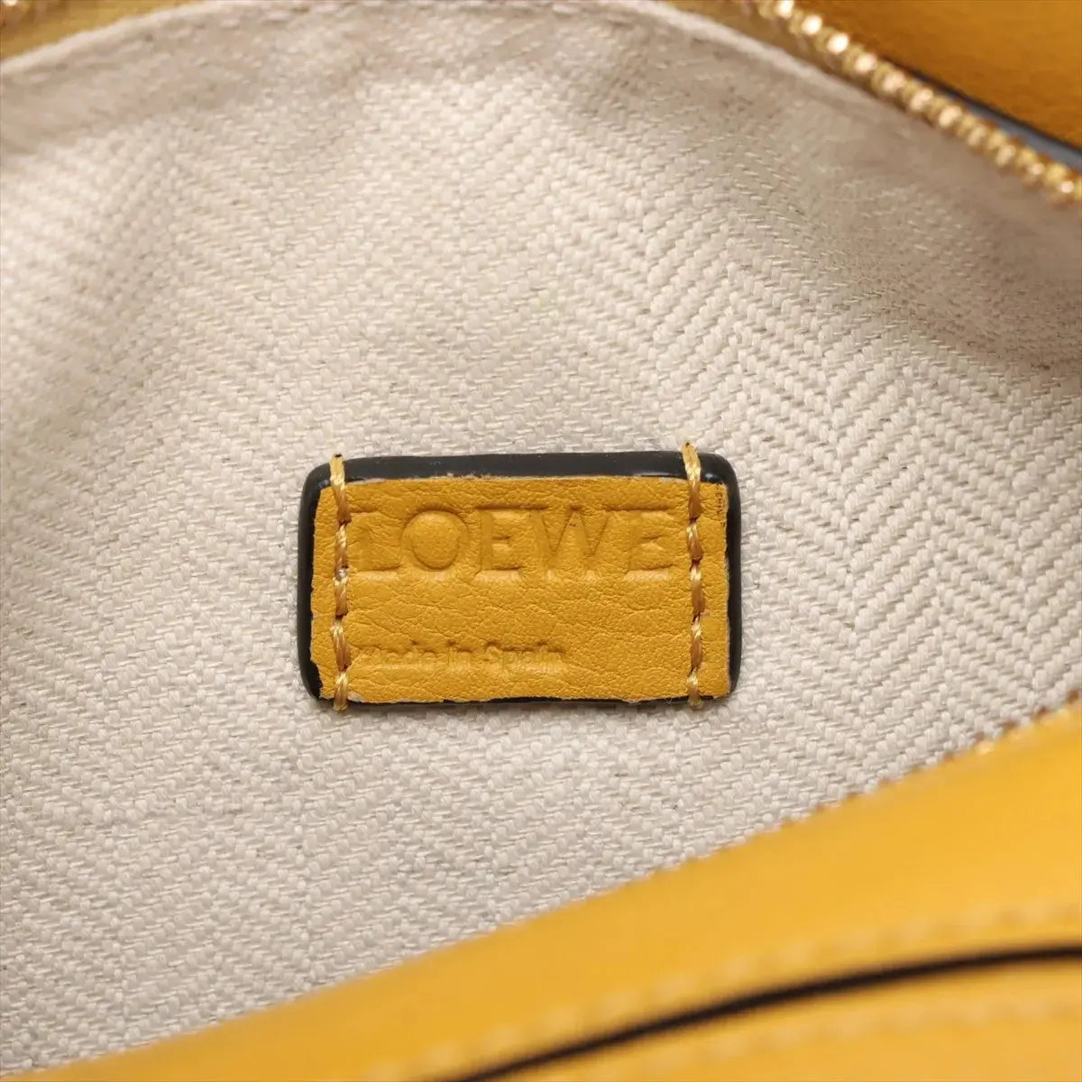 Pre-Loved Puzzle Handbag Leather Mini with Gold Hardware, Yellow, Tan, Cream