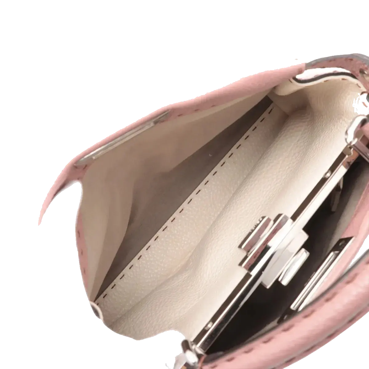 Pre-Loved Peekaboo Handbag Leather with Silver Hardware, Pink