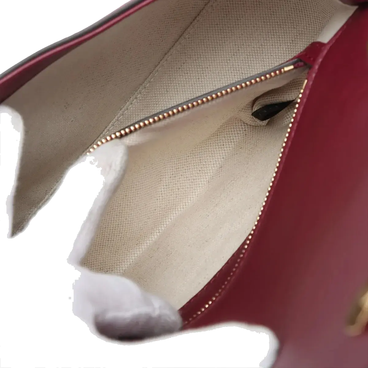 Pre-Loved Blondie Shoulder Bag Leather Mini with Gold Hardware, Burgundy