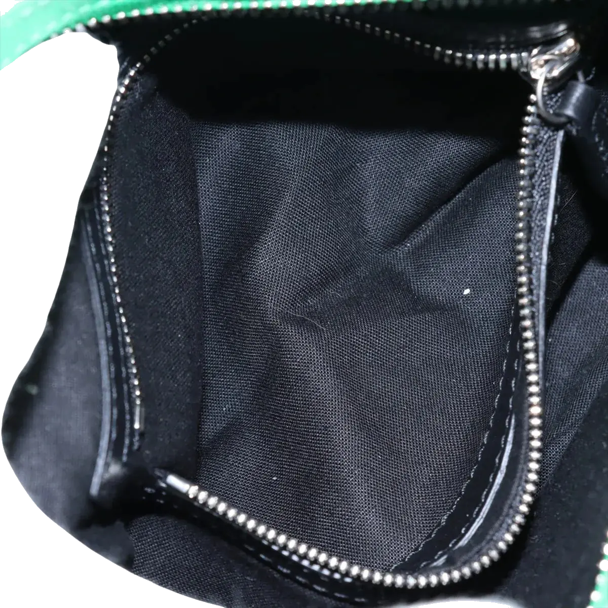 Pre-Loved Le Cagole Handbag Leather Mini with Aged Silver Hardware, Green