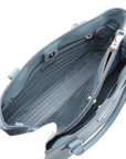Pre-Loved Galleria Tote Leather Medium with Silver Hardware, Light Blue