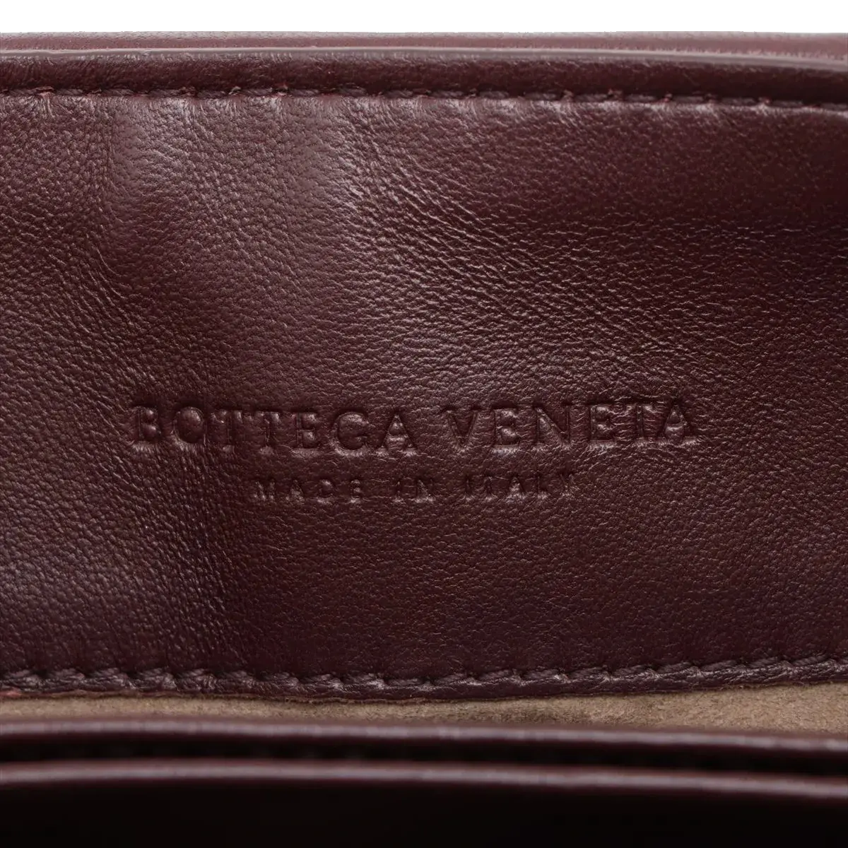 Pre-Loved Olimpia Crossbody Bag Intrecciato Leather Baby with Aged Gold Hardware, Burgundy