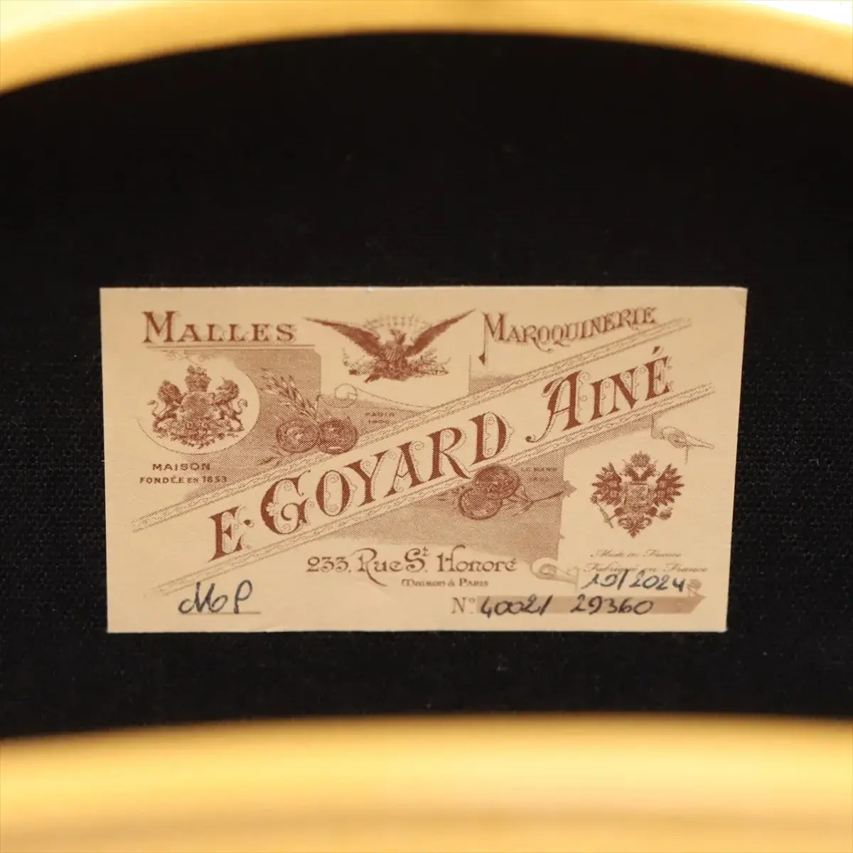 Pre-Loved Petite Boite Chapeau Handbag Goyardine Coated Canvas Mini with Gold Hardware, Yellow
