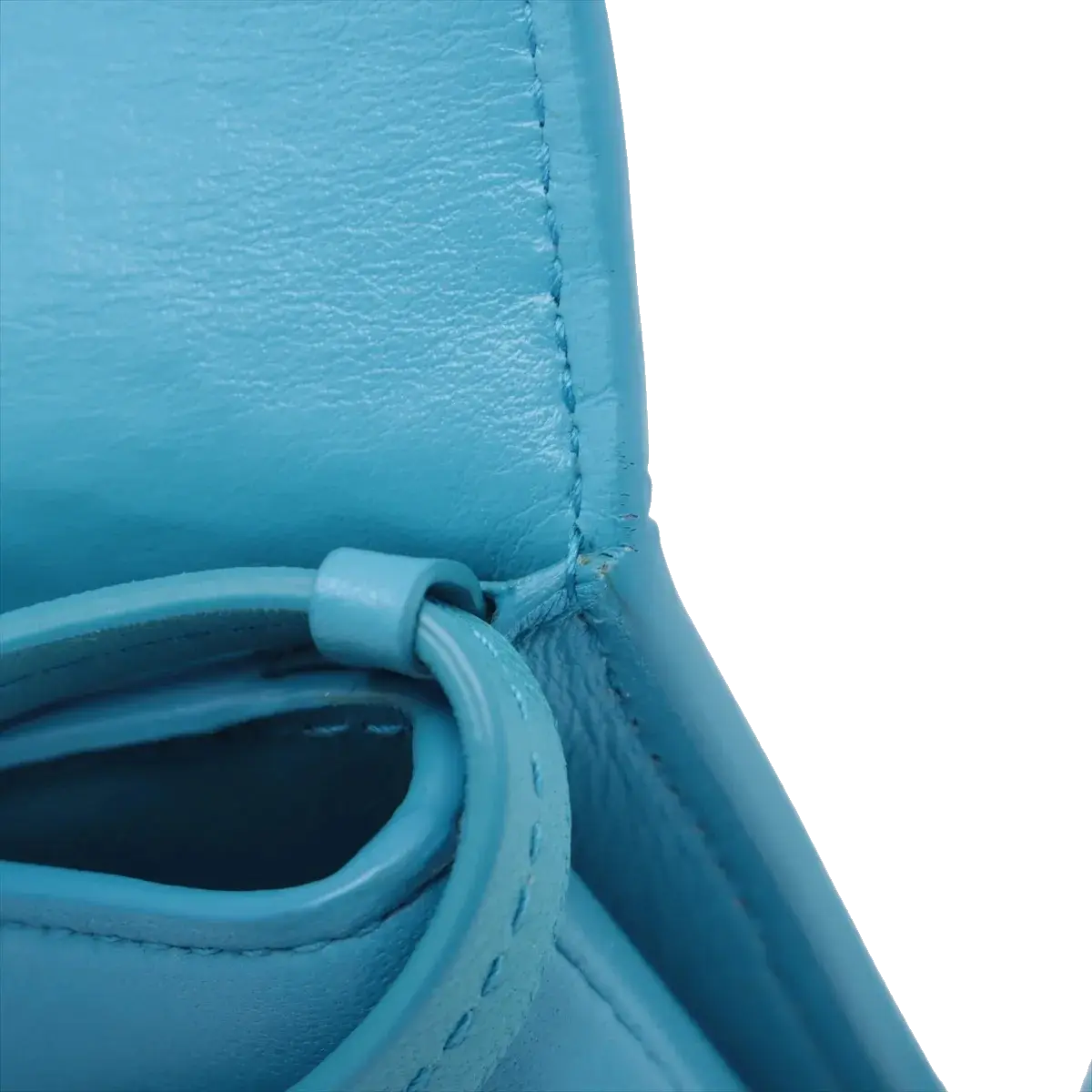 Pre-Loved Intrecciato Mini Crossbody Crossbody Bag Intrecciato Leather Mini, Light Blue
