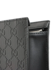 Pre-Loved Web Microguccissima Pouch Clutch Microguccissima Leather with Silver Hardware, Black