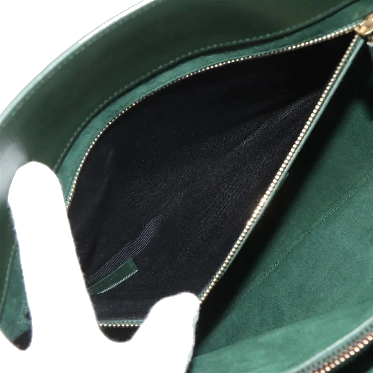 Pre-Loved Sac de Jour Tote Leather Small with Gold Hardware, Dark Green