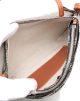Pre-Loved Plumet Crossbody Bag Goyardine Chevron Coated Canvas with Silver Hardware, Black and Tan