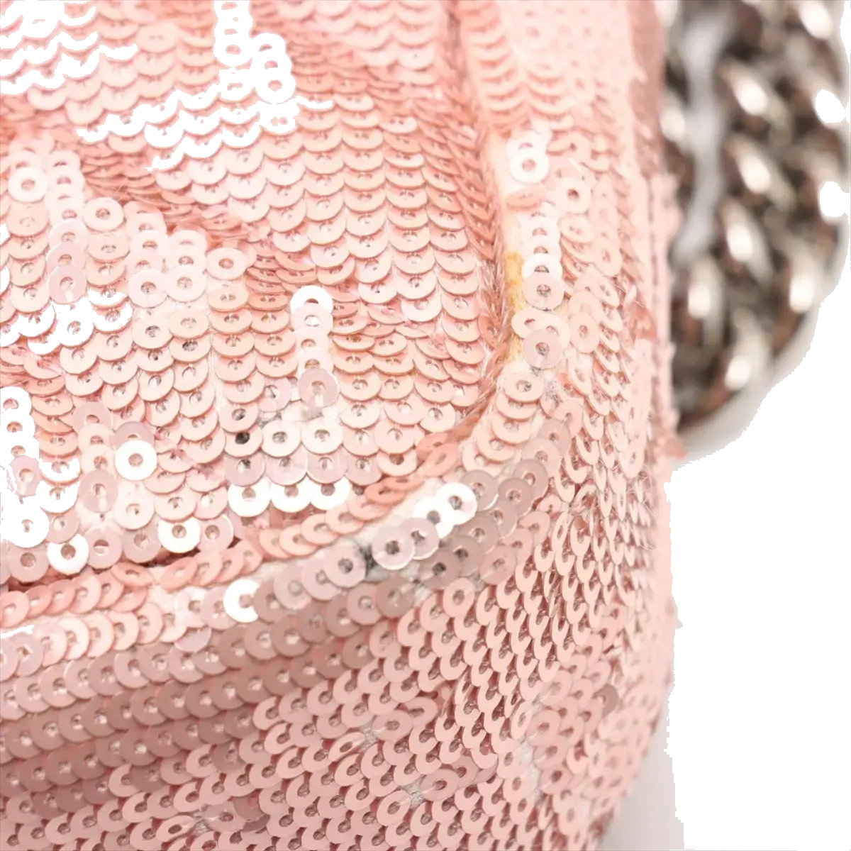 Pre-Loved GG Marmont Shoulder Bag Quilted Sequins Mini with Silver Hardware, Pink