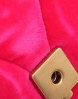 Pre-Loved GG Marmont Shoulder Bag Quilted Velvet Small with Aged Gold Hardware, Pink