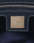 Pre-Loved Mamma Baguette Shoulder Bag Sequined with Silver Hardware, Silver
