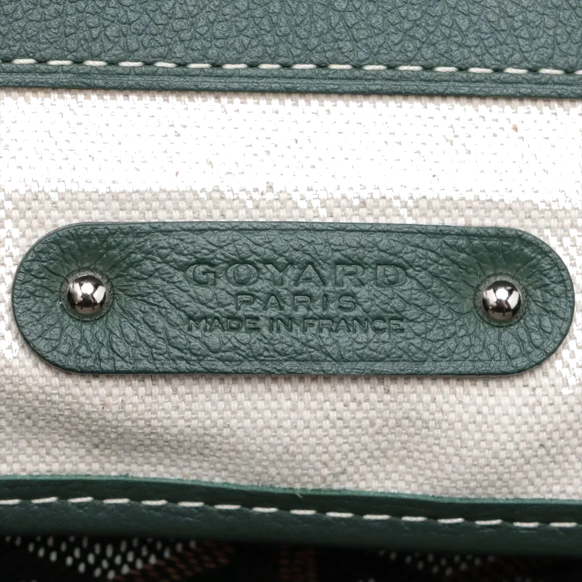Pre-Loved Saïgon Souple Tote Goyardine Coated Canvas MM with Silver Hardware, Green