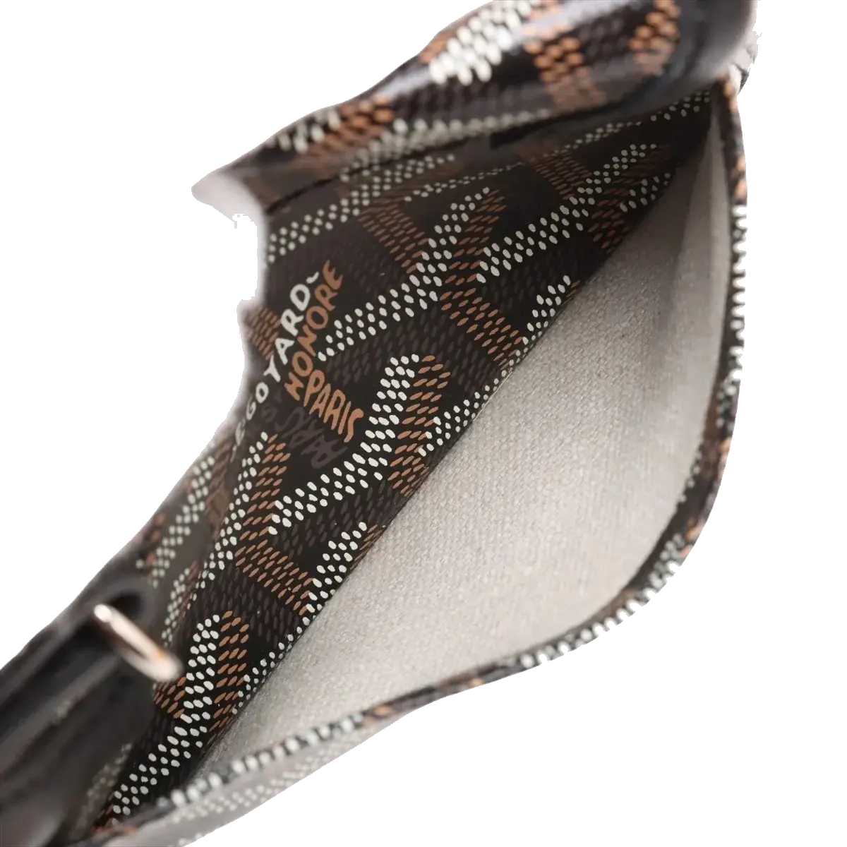Pre-Loved Anjou Mini Tote Goyardine Chevron Coated Canvas Mini, Black/Tan