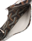 Pre-Loved Anjou Mini Tote Goyardine Chevron Coated Canvas Mini, Black/Tan